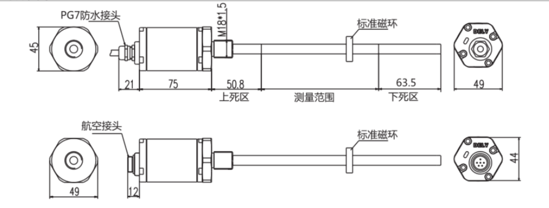 替進(jìn)口型磁尺尺寸圖